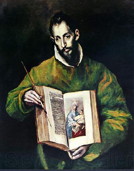 El Greco Hl. Lukas als Maler Norge oil painting art